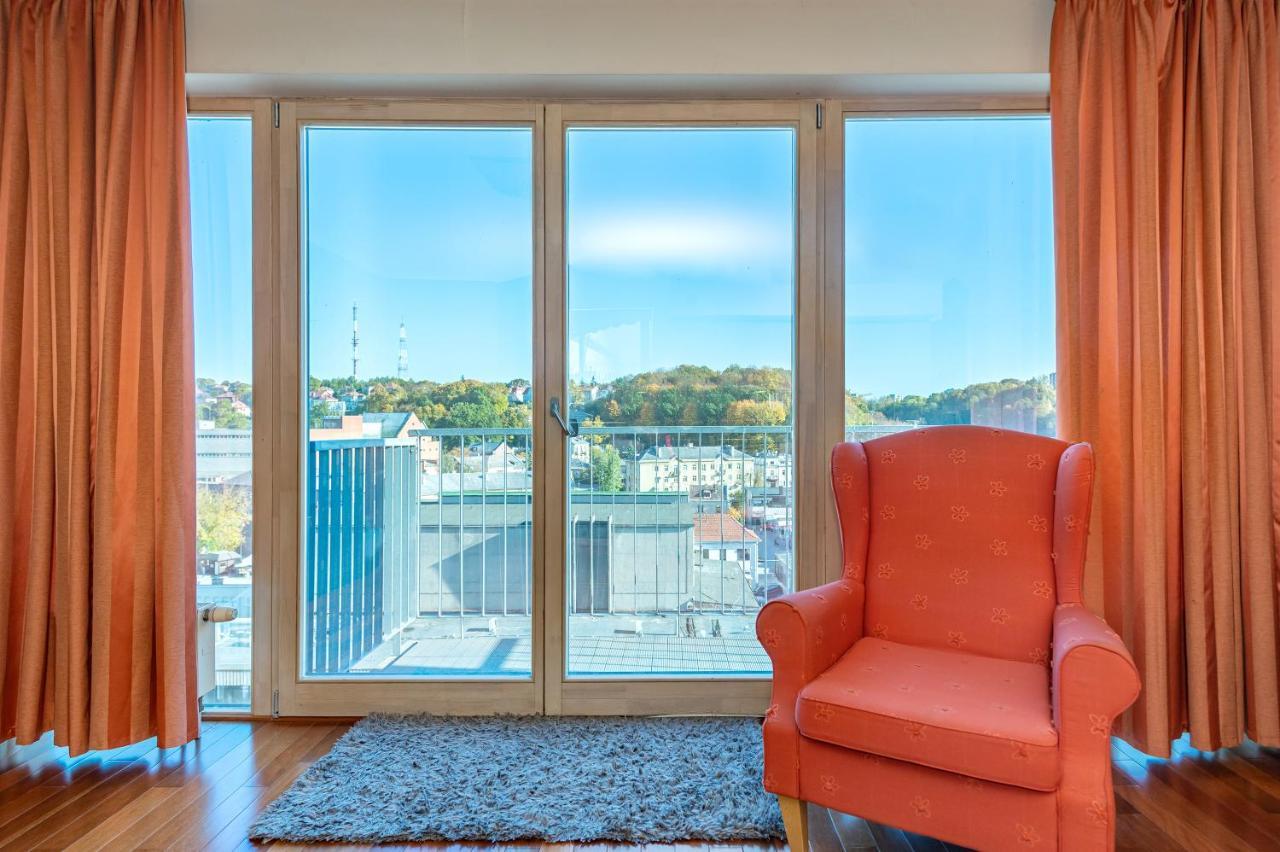 Panoramic City Centre Apartment By Polo Apartments Kaunas Dış mekan fotoğraf